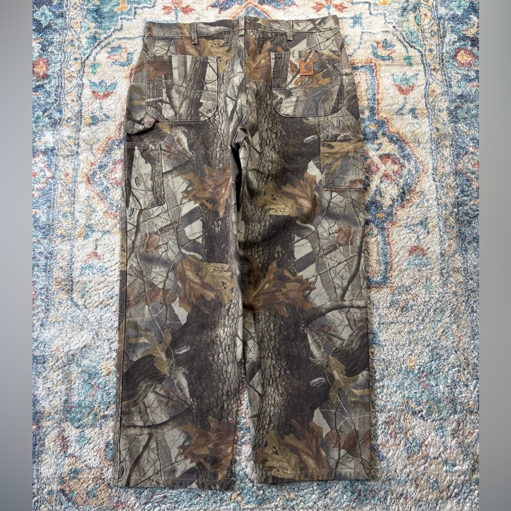 Vintage Carhartt Realtree Camouflage Carpenter Pants Size 38 - Picture 3 of 5
